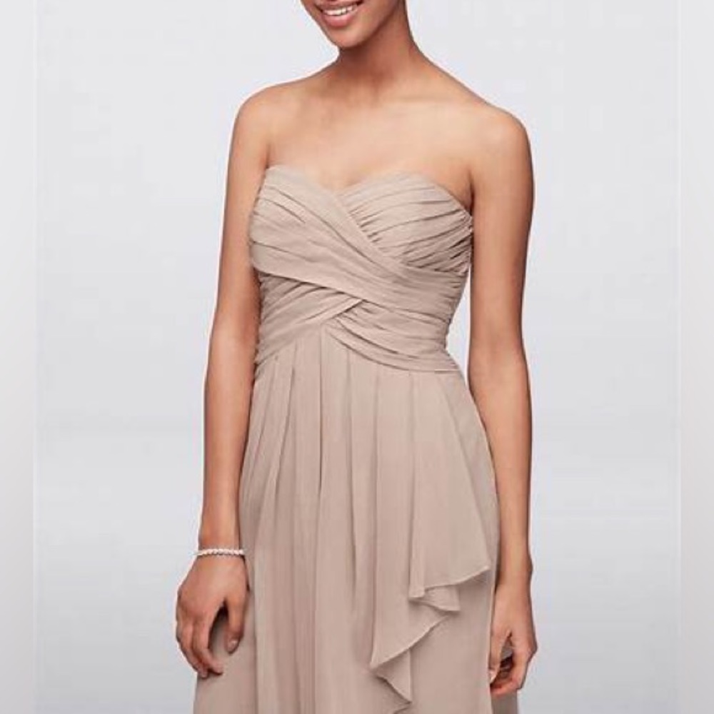 ❤️David’s Bridal Bridesmaid dress - style F14847 Size 12 NWT Malibu - Picture 6 of 10